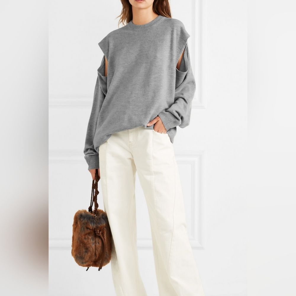 Host Pick💥💫Maison Margiela Gray Cut-Out Sweater